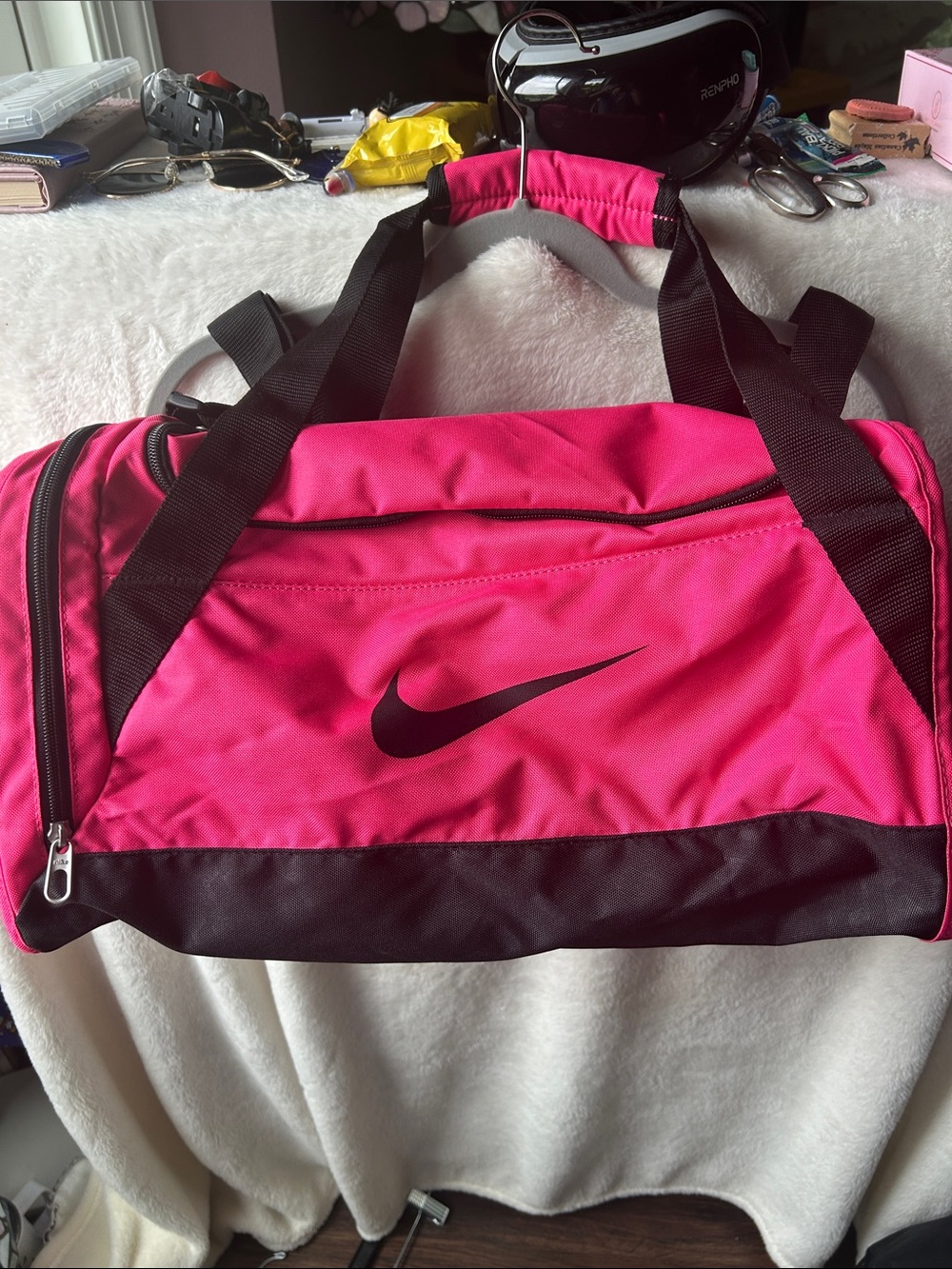 Nike Brazilian Hot Pink and Black Women’s Duffel Bag 17”x 10x 8 1/2”
